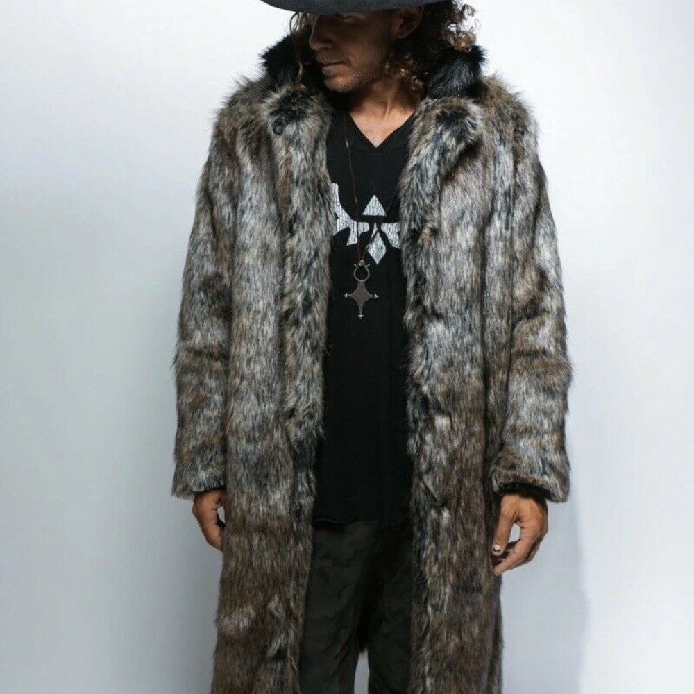 DIREWOLF FAUX FUR CALF LENGTH COAT